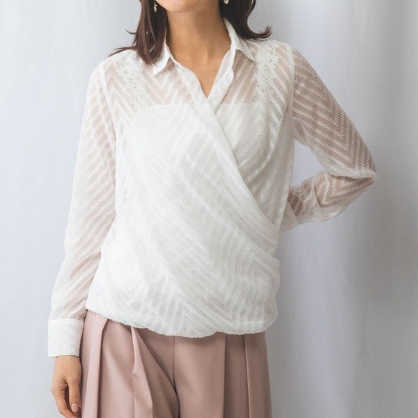 NARACAMICIE / ナラカミーチェ 【NARACAMICIE】ジャガード長袖カシュクール NARACAMICIE】ジャガード長袖カシュクール | ナラカミーチェ