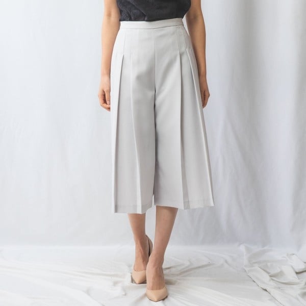 ナラカミーチェ（NARACAMICIE）/【NARACAMICIE】パウダープレーンストレッチタックワイドパンツ NARACAMICIE】パウダープレーンストレッチタックワイドパンツ | ナラ