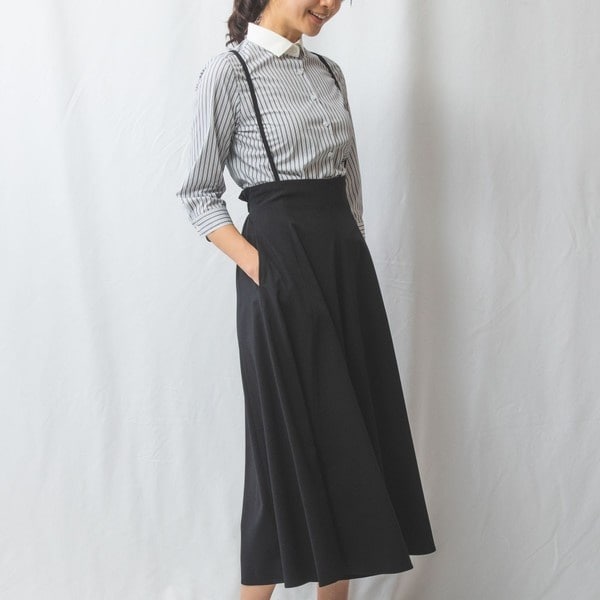 ナラカミーチェ（NARACAMICIE）/【NARACAMICIE】トロピカルポリエステルサス付フレアパンツ NARACAMICIE】トロピカルポリエステルサス付きフレアパンツ | ナラ