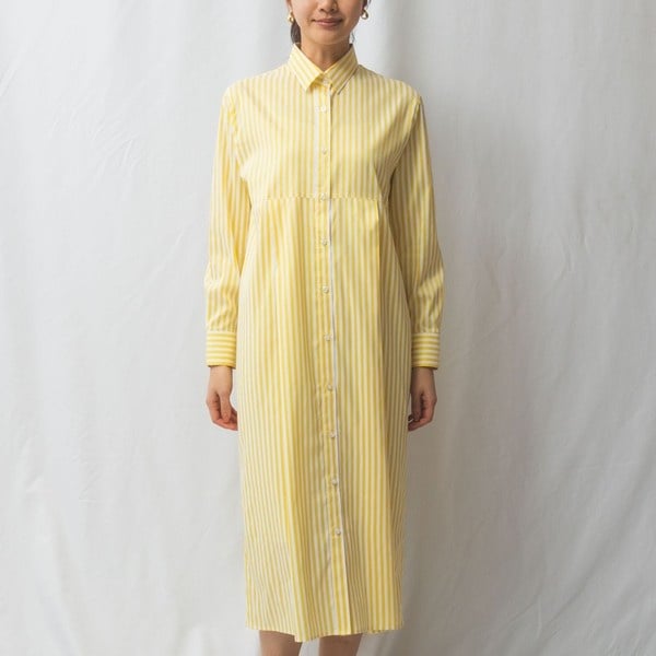 NARACAMICIE】ライン幾何柄リボンワンピース | ナラカミーチェ