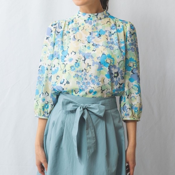 ナラカミーチェ（NARACAMICIE）/【NARACAMICIE】花柄プリント七分袖プルオーバー NARACAMICIE】花柄プリント七分袖プルオーバー | ナラカミーチェ