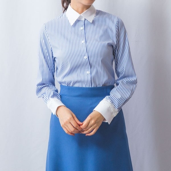NARACAMICIE / ナラカミーチェ 【NARACAMICIE】ストレッチストライプクレリック長袖シャツ NARACAMICIE】ストレッチストライプクレリック長袖シャツ(1(M)9
