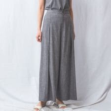 【NARACAMICIE】【セットアップ対応】シャンブレーワイドパンツ