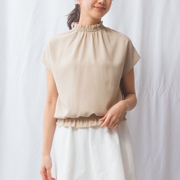 NARACAMICIE】ストーンプリント半袖ブラウス | ナラカミーチェ