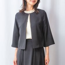 【NARACAMICIE】【セットアップ対応】NEROノーカラージャケット