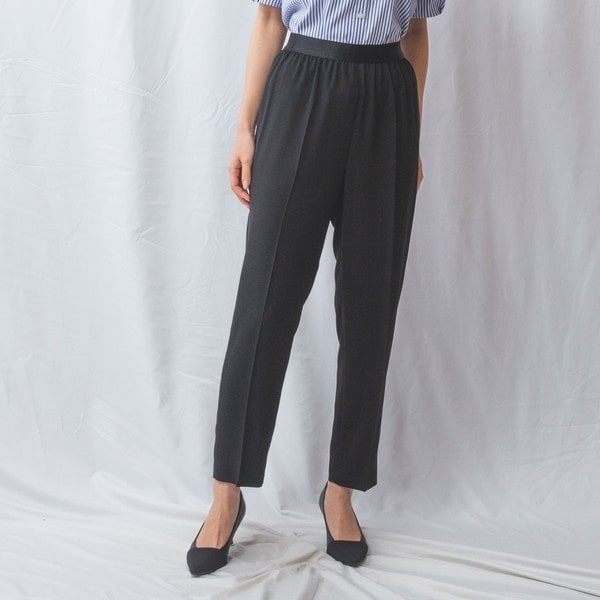 NARACAMICIE】パウダープレーンストレッチタックワイドパンツ | ナラ