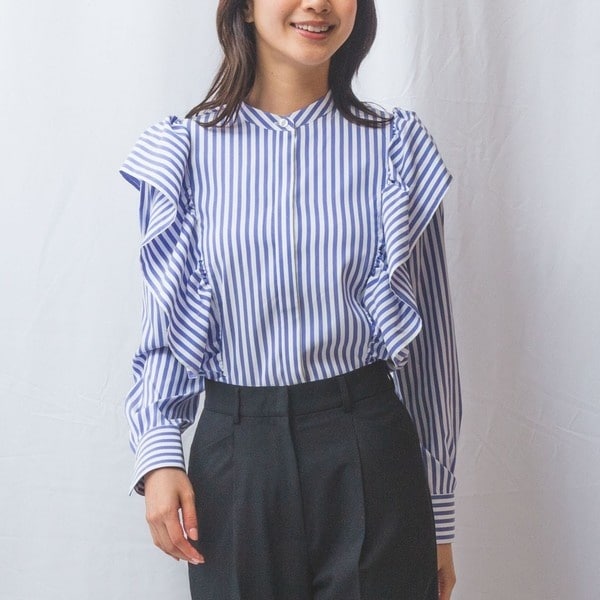 ☆大きいサイズ☆ナラカミーチェ ガウチョ たっぷりドレープ ダンガリー XL ナラカミーチェ(NARACAMICIE) レディース (LL・13号以上あり) の
