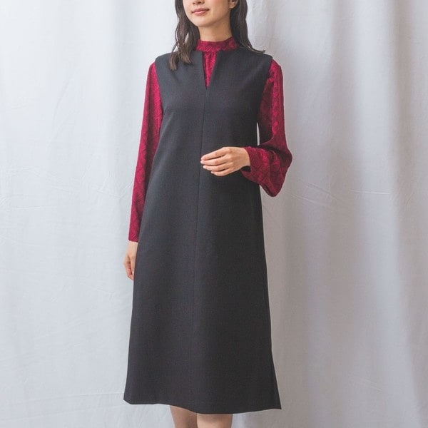 NARACAMICIE】リボン付きラインドットワンピース | ナラカミーチェ