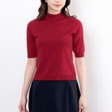 【NARACAMICIE】【ツインニット対応】調温ニット5分袖プルオーバー