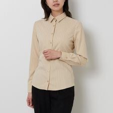 【NARACAMICIE】ストレッチストライプ長袖シャツ