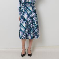 【NARACAMICIE】【セットアップ対応】ビッグチェックサテン柄フレアスカート