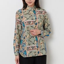 【NARACAMICIE】ステンドグラス長袖オーバーブラウス