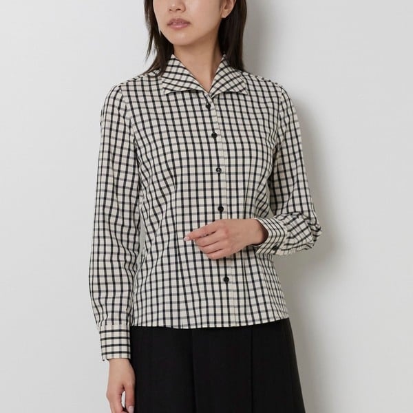 NARACAMICIE】チェックフリル長袖シャツ | ナラカミーチェ(NARACAMICIE