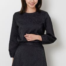 【NARACAMICIE】ジャガード長袖プルオーバー