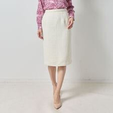 【NARACAMICIE】【セットアップ対応】ファンシーツィードタイトスカート