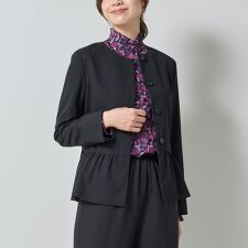 ナラカミーチェ(NARACAMICIE)の【NARACAMICIE】【セットアップ対応】ペプラムノーカラージャケット