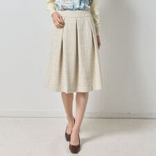 【NARACAMICIE】ツィードタックフレアスカート