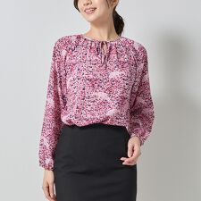 【NARACAMICIE】GENIUS森と湖柄リボン付きプルオーバー