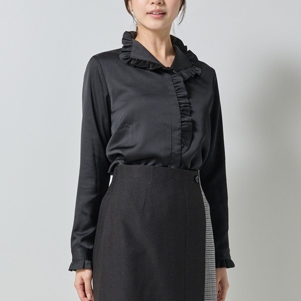 NARACAMICIE】サテン長袖シャツ | ナラカミーチェ(NARACAMICIE