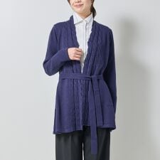 【NARACAMICIE】ケーブルニットカーディガン