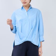 【NARACAMICIE】無地ブロード長袖プルオーバー