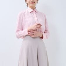 【NARACAMICIE】カットジャガード九分袖ブラウス