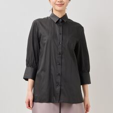 【NARACAMICIE】ブロード七分袖シャツ