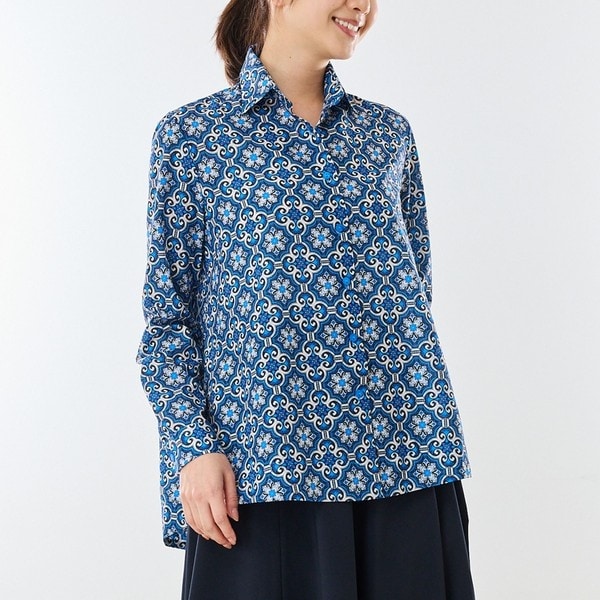 ナラカミーチェ】麻100% 刺繍 チュニック 白 半袖 Aライン 