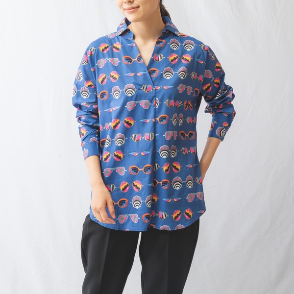サングラスプリント長袖スキッパーシャツ | ナラカミーチェ