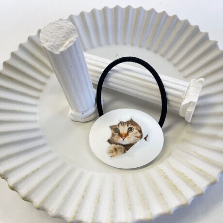 ネコ好き 覗き猫モチーフヘアゴムポニー ナツコ グレース Natsuco Grace Tw150 ファッション通販 マルイウェブチャネル