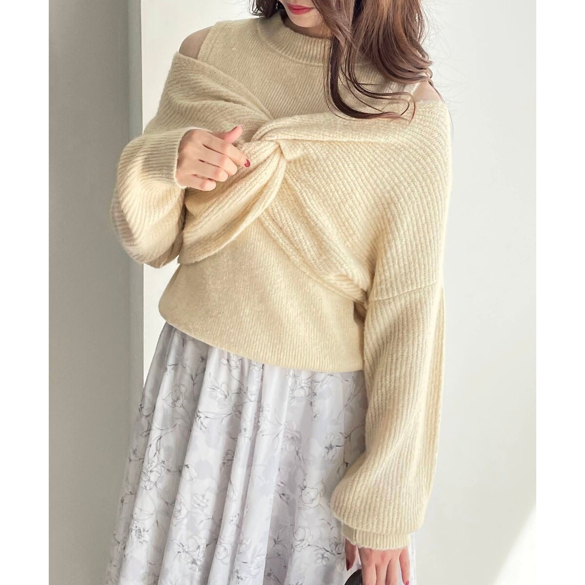 アランニット風タンク みほん