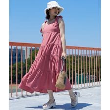 2way肩リボンティアードワンピース