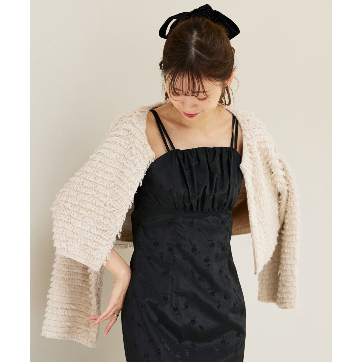 サテンジャカードキャミワンピース | マジェスティックレゴン(MAJESTIC