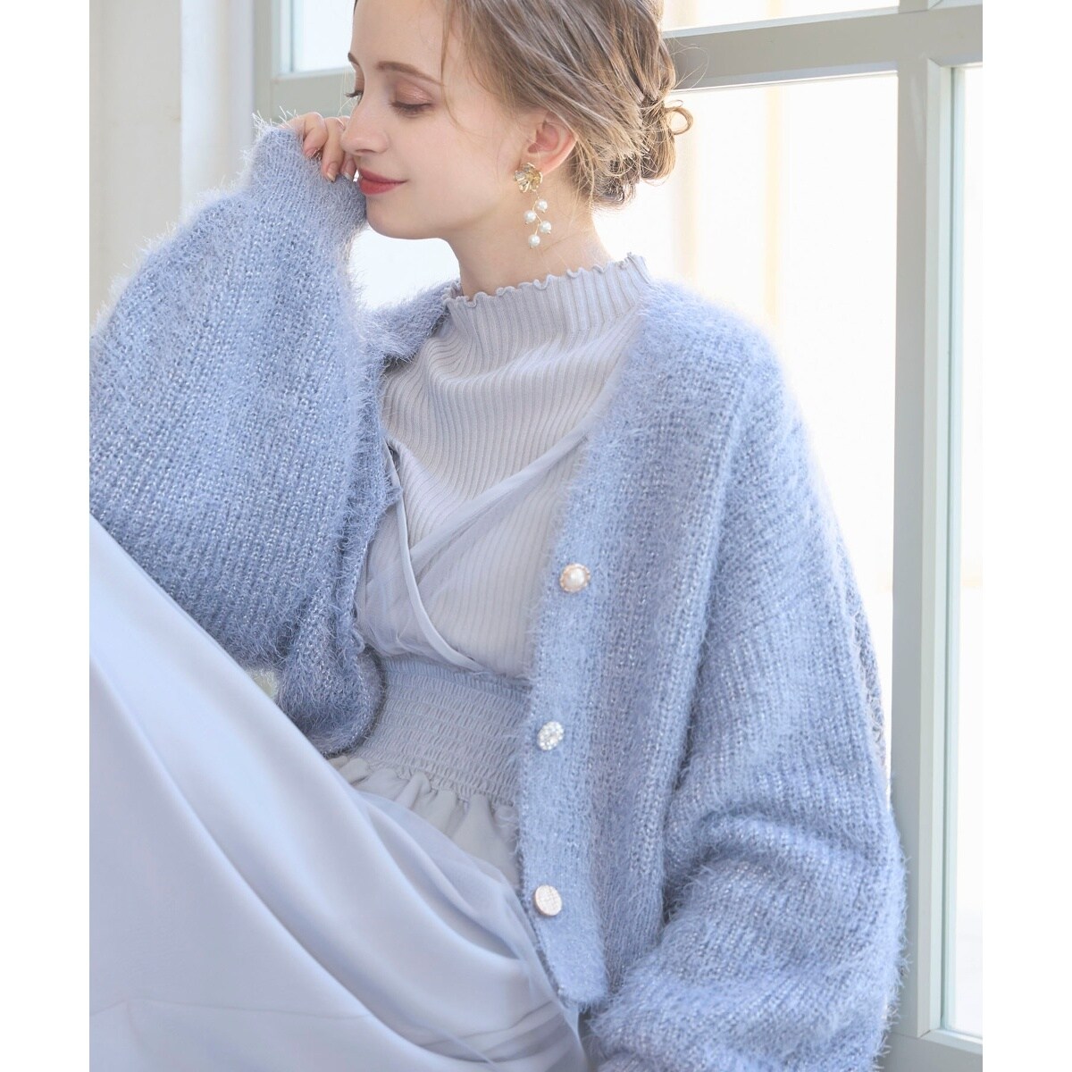 シャイニーボタンきらふわカーデ | マジェスティックレゴン(MAJESTIC