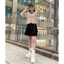 キラキラダブルジップニット