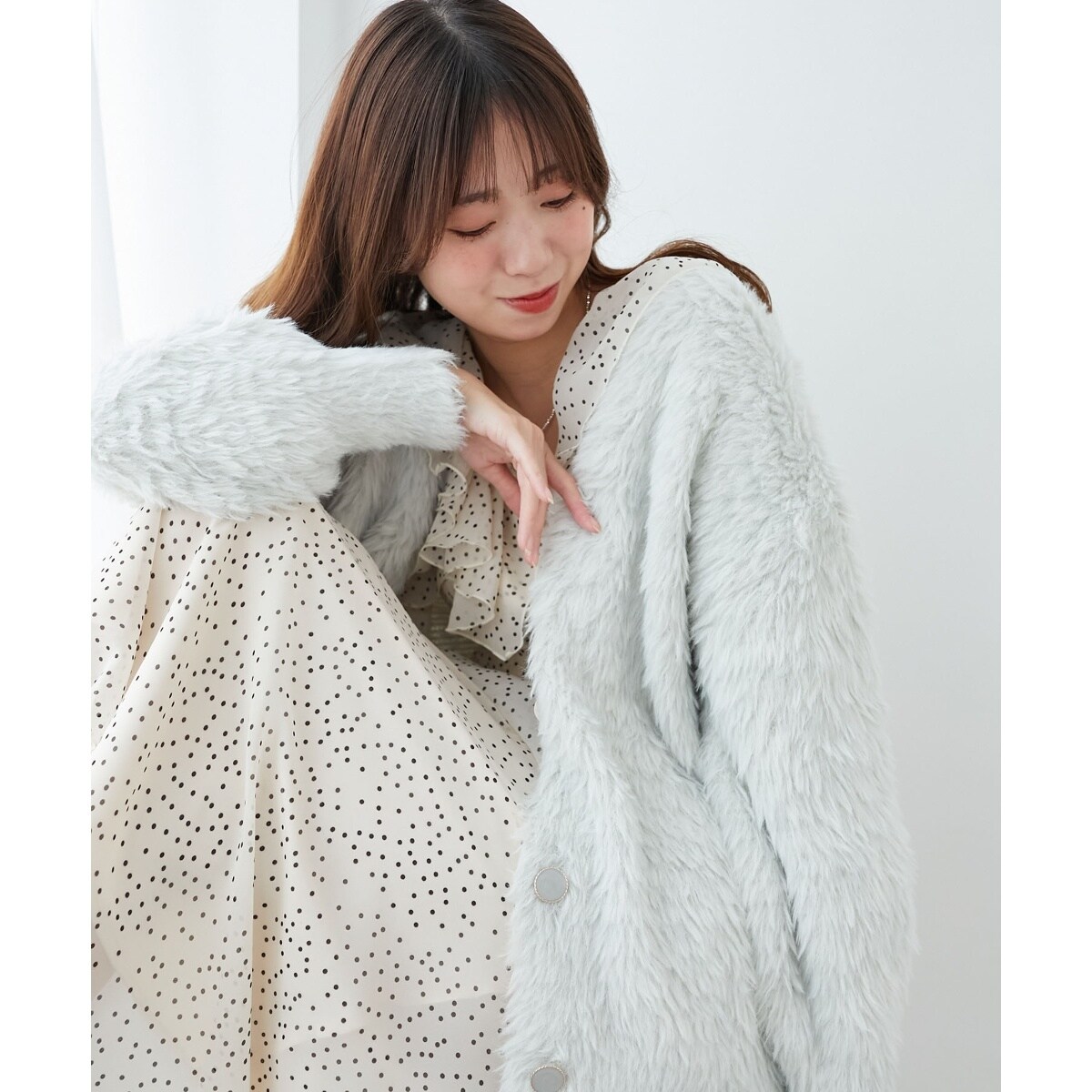 フワフワシャギーミディカーディガン | マジェスティックレゴン