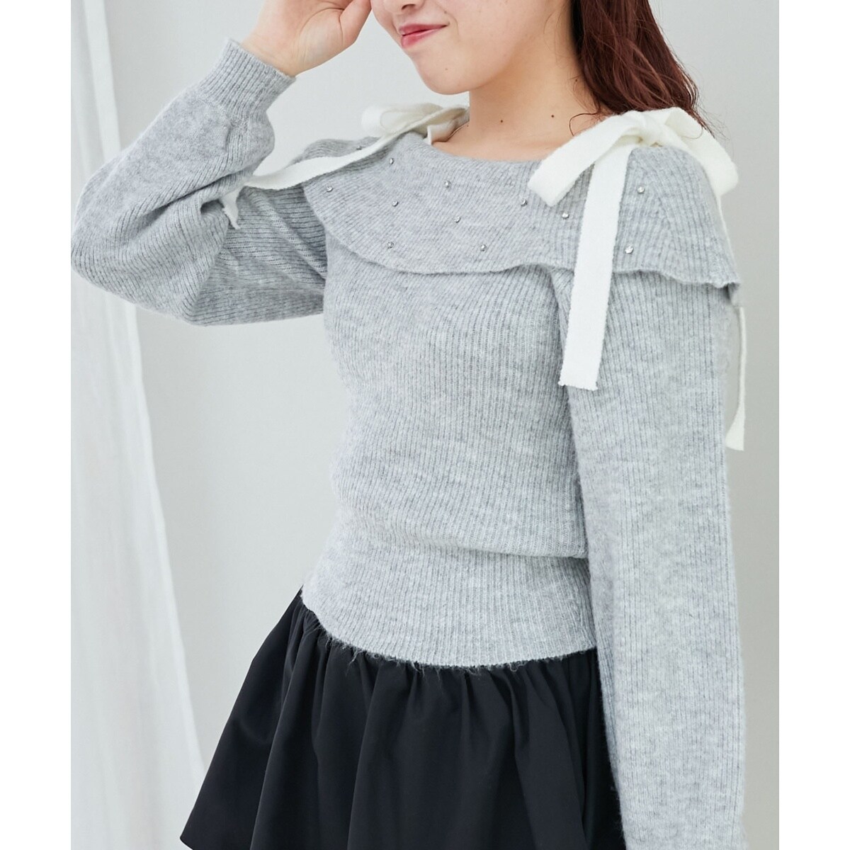 トレフル　ビジューニット　新品　グレー 652f4eaca3ec8_3.jpg