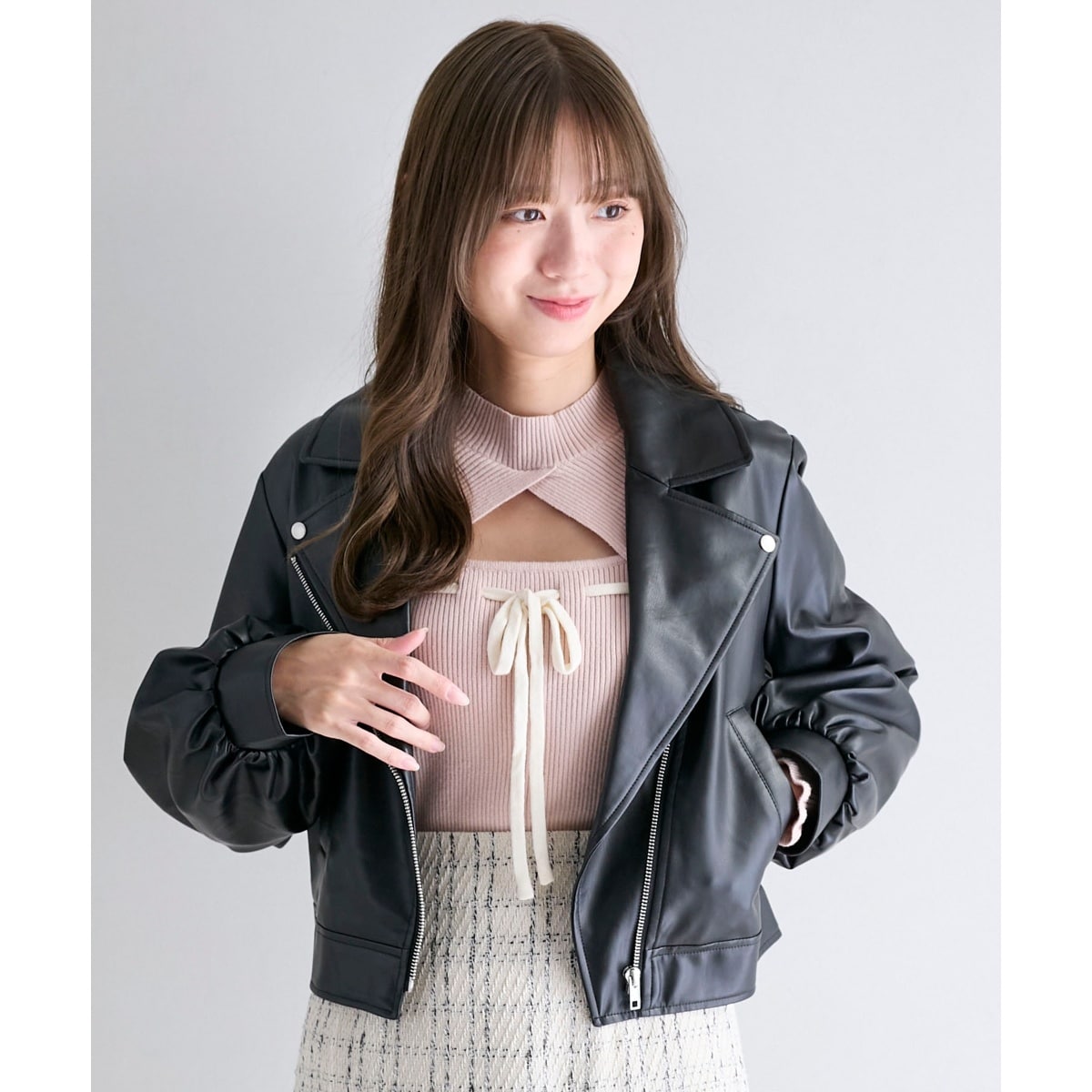 ショート丈デニムライダースジャケット | マルイウェブチャネル