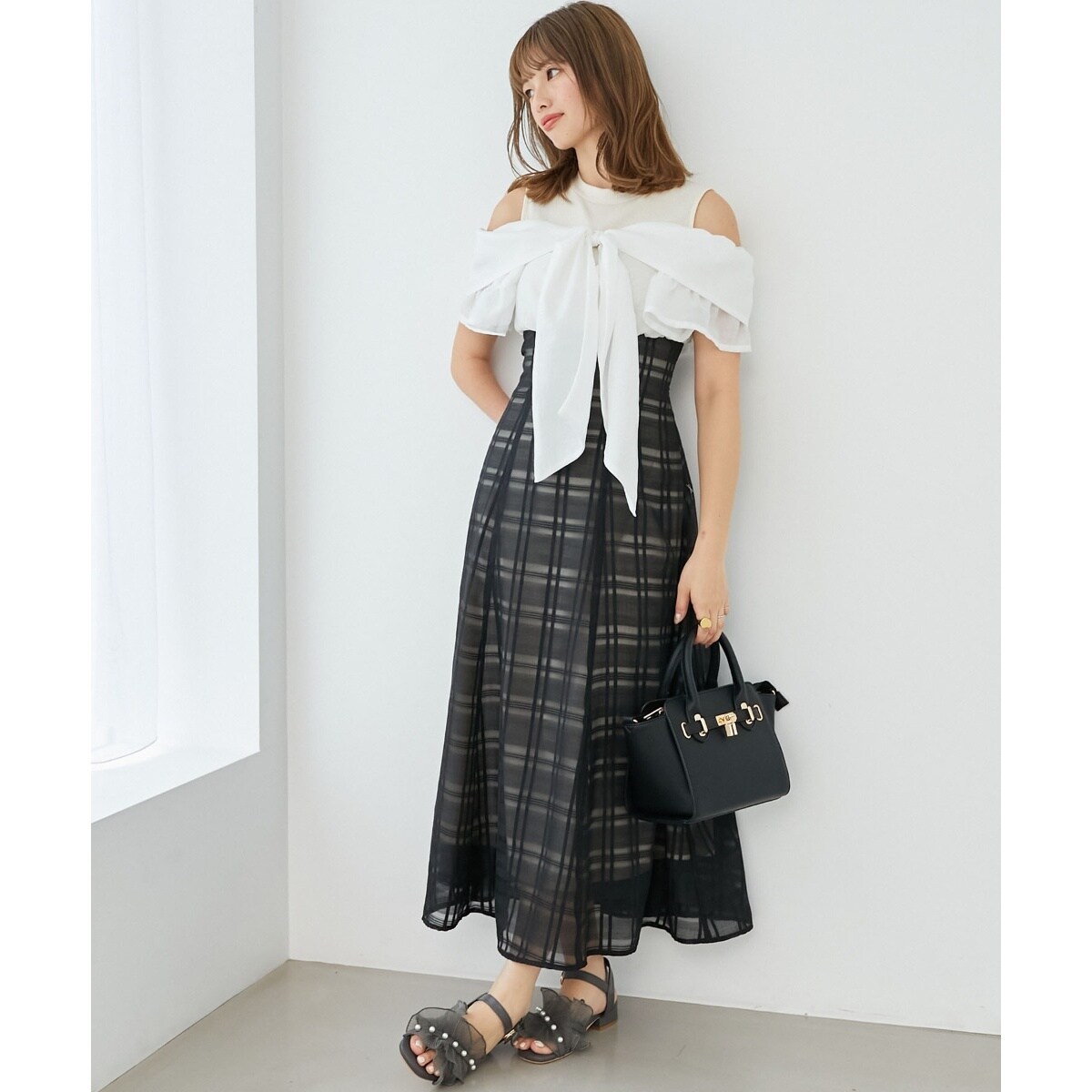 ウエストきゅっとリボンワンピース