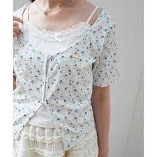 キャミレイヤードライク半袖トップス