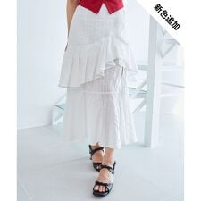 フリルデザインスリットスカート