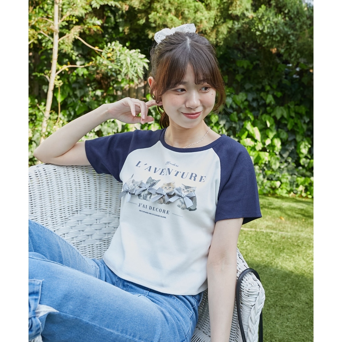 LANVIN en Bleu / ランバン オン ブルー クロップドワンポイントロゴT LANVIN en Bleu｜クロップドワンポイントロゴT | Rakuten