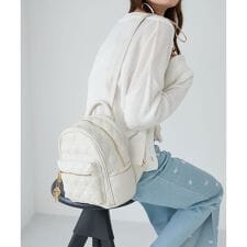 チャームセットキルティングリュック