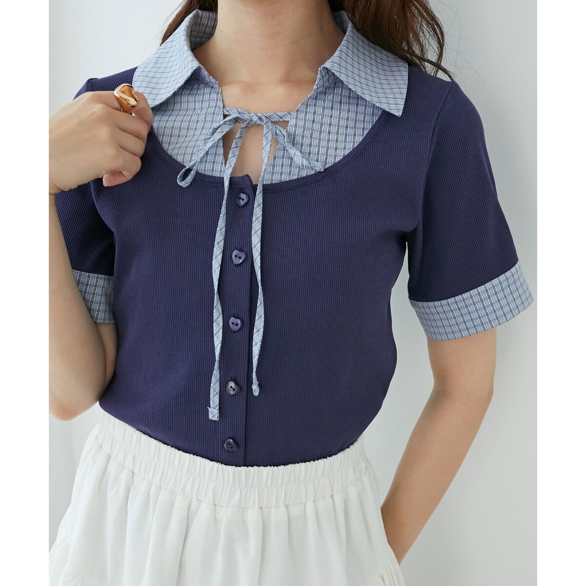 LANVIN en Bleu / ランバン オン ブルー クロップドワンポイントロゴT LANVIN en Bleu｜クロップドワンポイントロゴT | Rakuten
