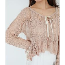 マジェスティックレゴン(MAJESTIC LEGON)のキャミセットレーシー長袖カーデ