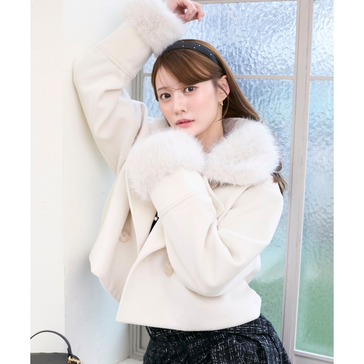 エニシス　スーペリアファインウールモッサショートコート anySiS 3WAY】スーペリアファインウールモッサ ショート コート