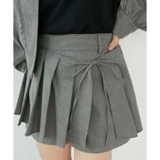 プリーツデザインショートパンツ