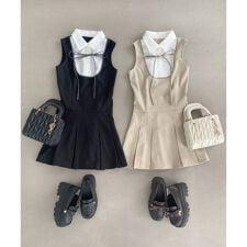 マジェスティックレゴン(MAJESTIC LEGON)のドッキングノースリーブミニワンピース