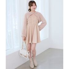 ふわふわニット×ミニワンピセット