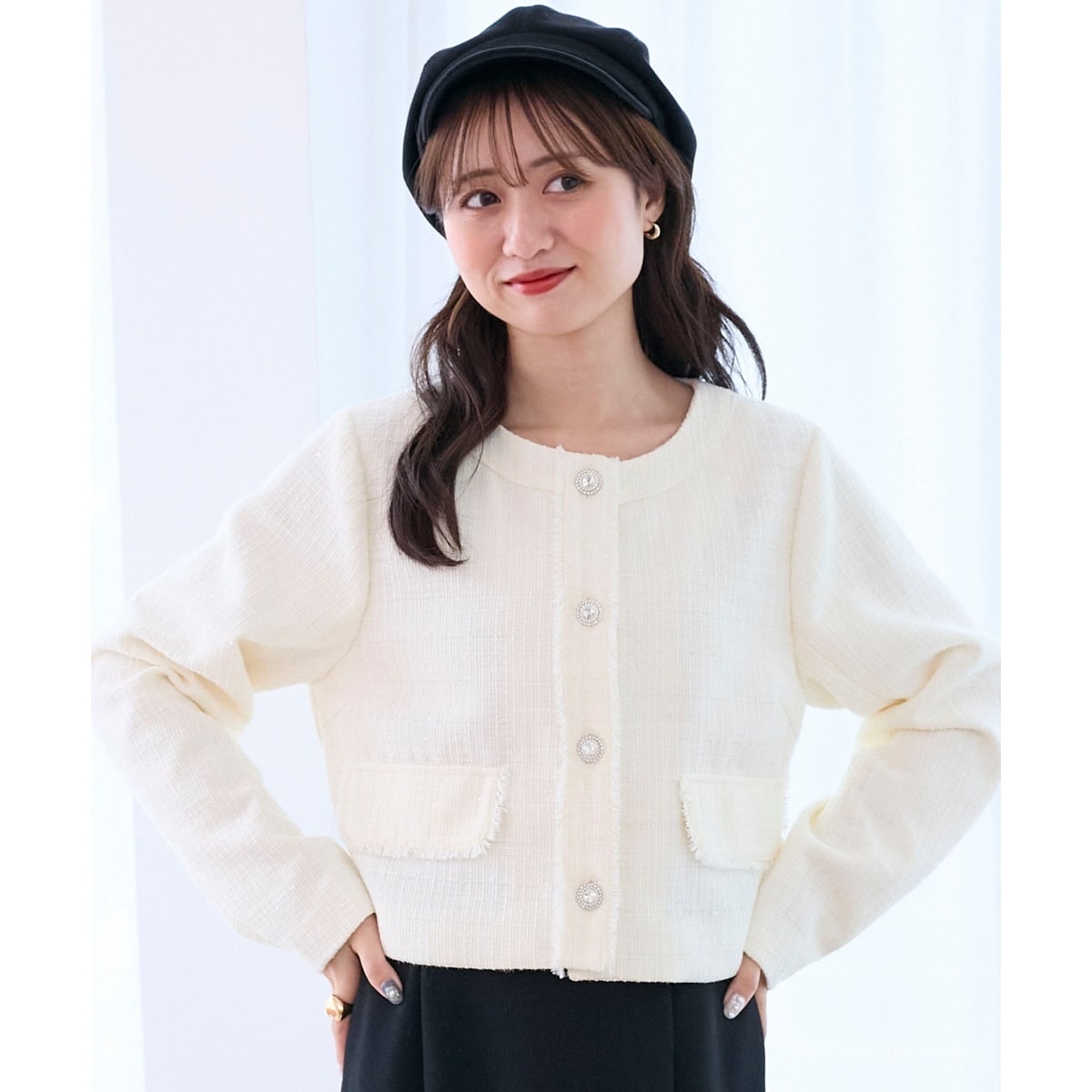 ブークレボンディングショートコート | ジル スチュアート(JILL STUART